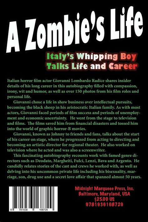 a zombie's life|A Zombie’s Life by Giovanni Lombardo Radice Book .